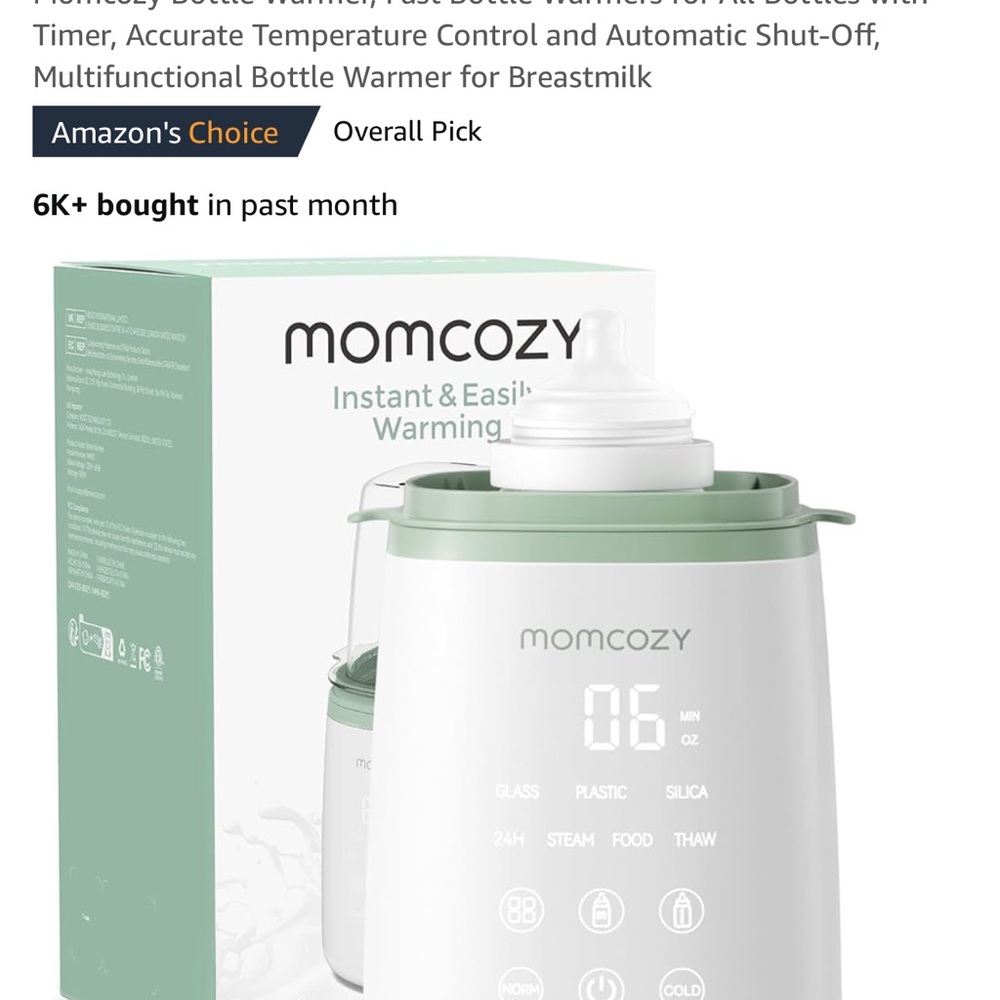 Momcozy bottle warmer
